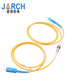 1 fechamento de fibra ótica multimodo FORJ da junção do cabo do canal dos anéis coletores com conector de FC
