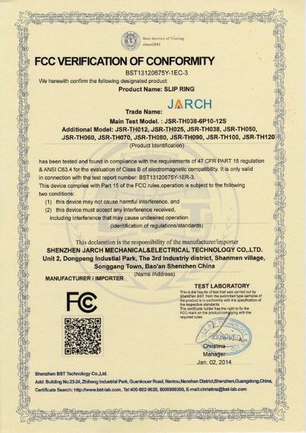 China Shenzhen JARCH Electronics Technology Co,.Ltd. Certificações